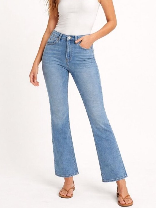 Nwt! Madewell Curvy Kick Out Crop Jeans Light Wash Mid Rise Flare 25394